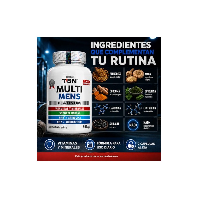 Testrol Multi Mens 90 Cápsulas Vitaminas y Minerales para Hombres