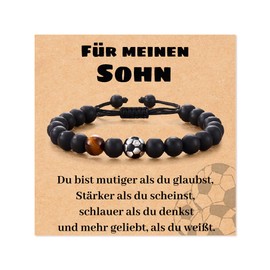Fussball Armband Geschenke für Jungen Teenager Meinen Sohn Fußball-Armband Teenager-Junge Geschenke für Sohn Geburtstagsgeschenk für Jungen Geschenke für Sohn