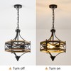 Farmhouse Pendant Light, 3-Light Foyer & Dining Room Hanging Light