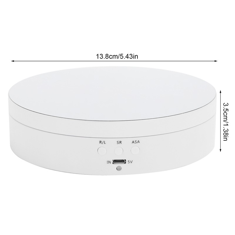 3 Speeds Electric Rotating Display Stand 360 Degree Turntable Jewelry