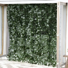 Yamazen LLS-12C(FG) Leaf Ratis Approx. 39.4 x 78.7 inches (100 x 200 cm), Soft Net Type, Blindfold, Decorative, Fake Veranda, Terrace, Green Fence, Green Curtain, Sunshine, Easy Installation, Sunshade, Forest Green