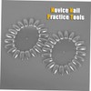 10pcs Transparent Oval Nail Practice Plate Color Nail Polish Display