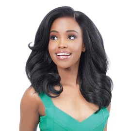 Zury Sis Prime Human Hair Blend HD Lace Front Wig Glueless 13X6 Free Part Lace Olinda (Dark Brown 2)