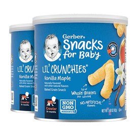 Gerber Graduates Little Crunchies Whole Grain Corn Snacks Variety Pack, 1.48 Ounce (Vanilla Maple, Pack of 2)