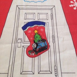 V.I.P by Cranston OOP 2006 VIP Cranston -Thomas & Friends -Giant Christmas Stocking Panel - Cotton