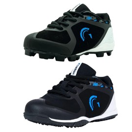 Guardian Baseball - Youth Pack of Low Top Cleats and Turf Shoes - Baseball Cleats for Boys and Girls Softball Cleats - Lightweight, Comfortable Design, Black/Royal 7