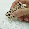 Forest Animals Pattern Moose Bear Wolf Raccoon Birds Eraser Set