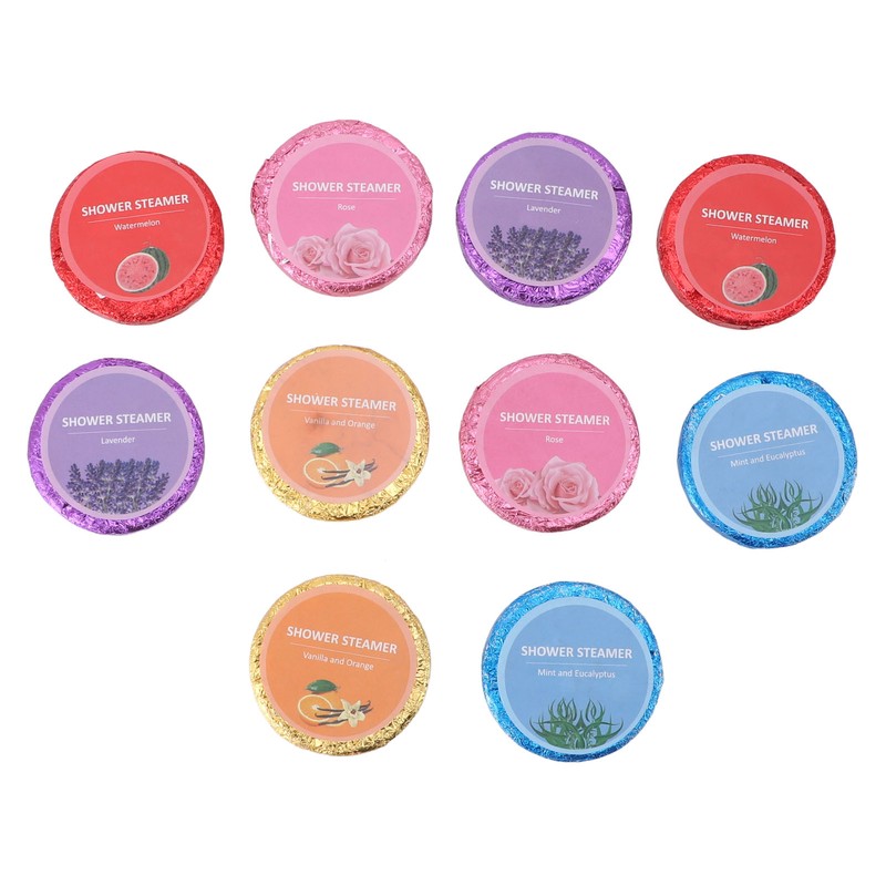 10pcs Shower Salt Tablet Refreshing Cleaning Aromatic Bath Salts Balls