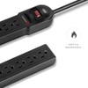 KMC KMC 6-Outlet Surge Protector Power Strip 4-Pack, Overload Protection,