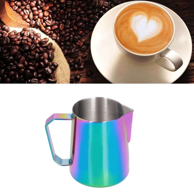 Coffee Frothing Cup Colorful 600ml Milk Frothing Pitcher 304 Stainless