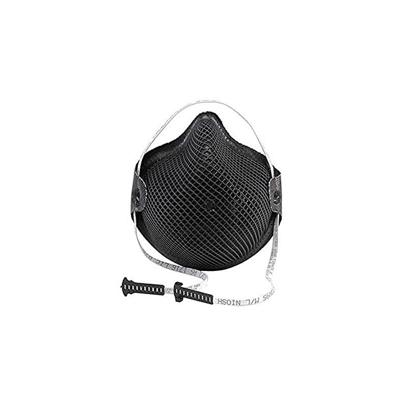 Moldex M2600BLACK Disposable Respirator with Handystrap, Medium/Large Size, Black (15