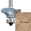 sourcing map Roundover Router Bit Set 1/4 Shank 3/16" 5/32"