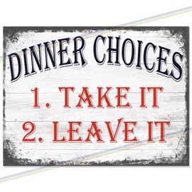 Dinner Choices Metal Bar Sign Father;s Day Gift Bar Accessories Home Pub Retro Outdoor Garden Bar Wall Plaque Man Cave Gift Metal Bar Signs Memorabilia bar sign 27 cm x 18 cm