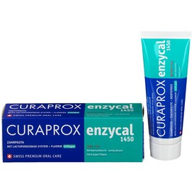 Curaprox Enzycal 1450 Toothpaste with 1450 ppm Fluoride, SLS Free, Extra Gentle on Gums, 75 ml, Pack of 4 (4 x 75 ml)