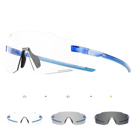 KAPVOE Photochromic Frameless Cycling Glasses for Men Women Running Sport Sunglasses UV Protection Driving Mountain MTB K341