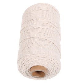 KONTONTY 1 Roll Cord Natural Twisted Rope for DIY Crafts Tagging and Festive Decorations Durable Flexible and Easy to Store String for Home and Garden Use
