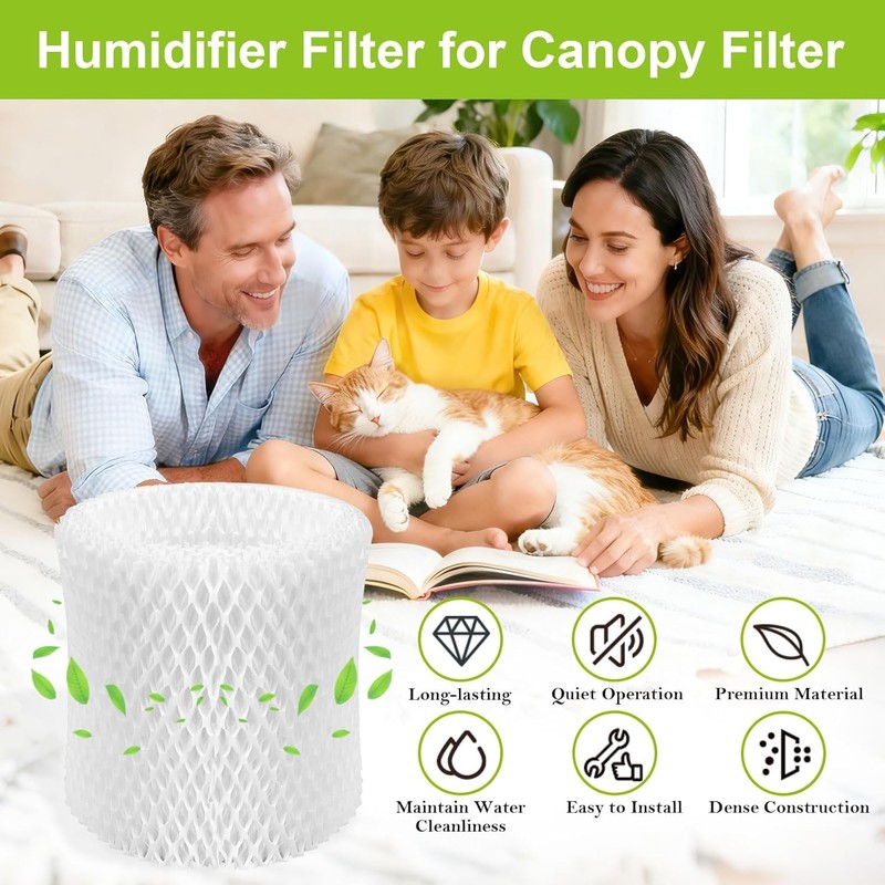 EVERSHOW 6 Pack Humidifier Filter Replacement Compatible with Canopy Bedside