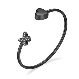 Hearbeingt Cremation Jewelry Urn Bracelet for Ashes for Women Stainless Steel Butterfly Heart Urn Bracelets Keepsake for Ashes for Women Men