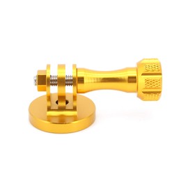Hensych CNC Aluminum Integrated ​Tripod Adapter with Metal Long Screw for Go-Pro Hero Series/Xiaoyi/OSMO Action Cameras etc,Conversion Head Adapter for Selfie Stick Sucker Stabilizer (Gold)