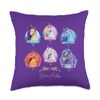 Unicorn Group Throw Pillow