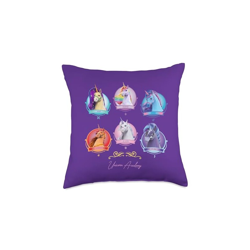 Unicorn Group Throw Pillow