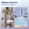 Glass Clamp－8 PCS Adjustable Glass Shelf Bracket, 1/4 " 5/16"