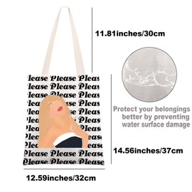 G2TUP Please Tote Bag Singer Fans Gifts Please Please Please Gift Music Lyric Shoulder Bag (Please CA)