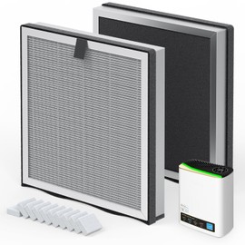 SAKEGDY 2-Pack JF239 Replacement Filters, Compatible with JF239 / JF268 Air Purifier, 3-in-1 High Efficiency, 2 Filters + 10 Aroma Pads