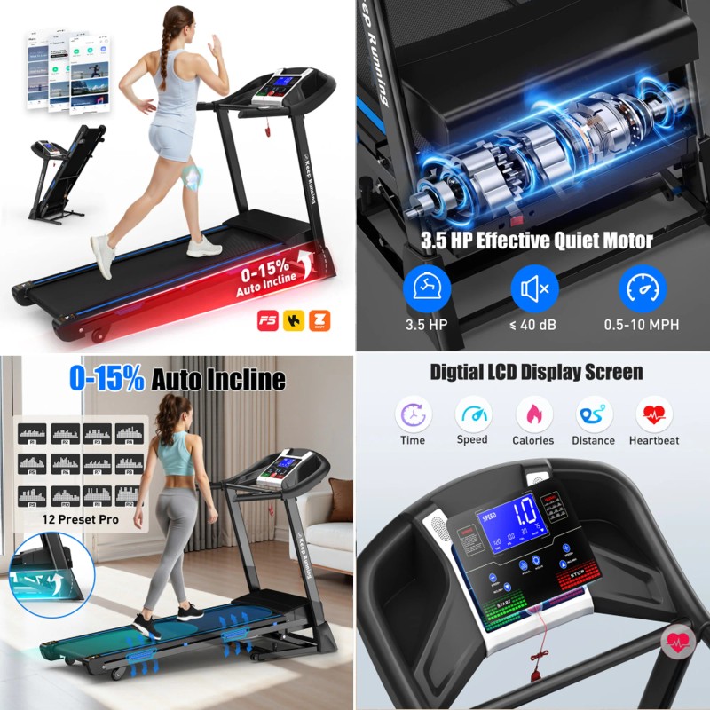 DISSOLVED New Equipment Semi-Commercial Treadmill Multifunction Unisex Folding Incline Treadmill