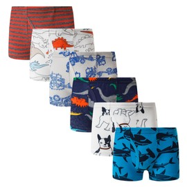 Winging Day Boys' Pure Cotton 6-Pack Boxer Brief Underwear Size 2T