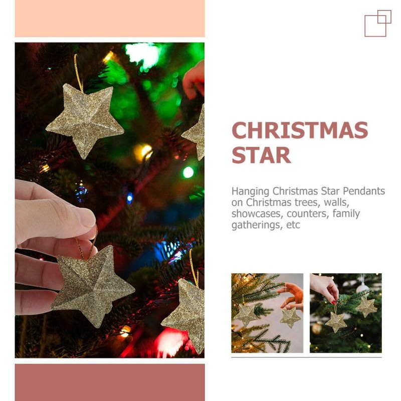 ledmomo 30 Stars Small Star Mini Star Christmas Tree Ornaments