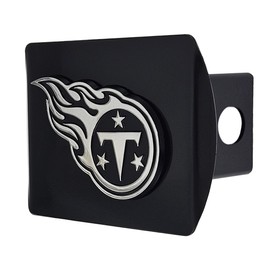 FANMATS 21590 Tennessee Titans Black Metal Hitch Cover with Metal Chrome 3D Emblem