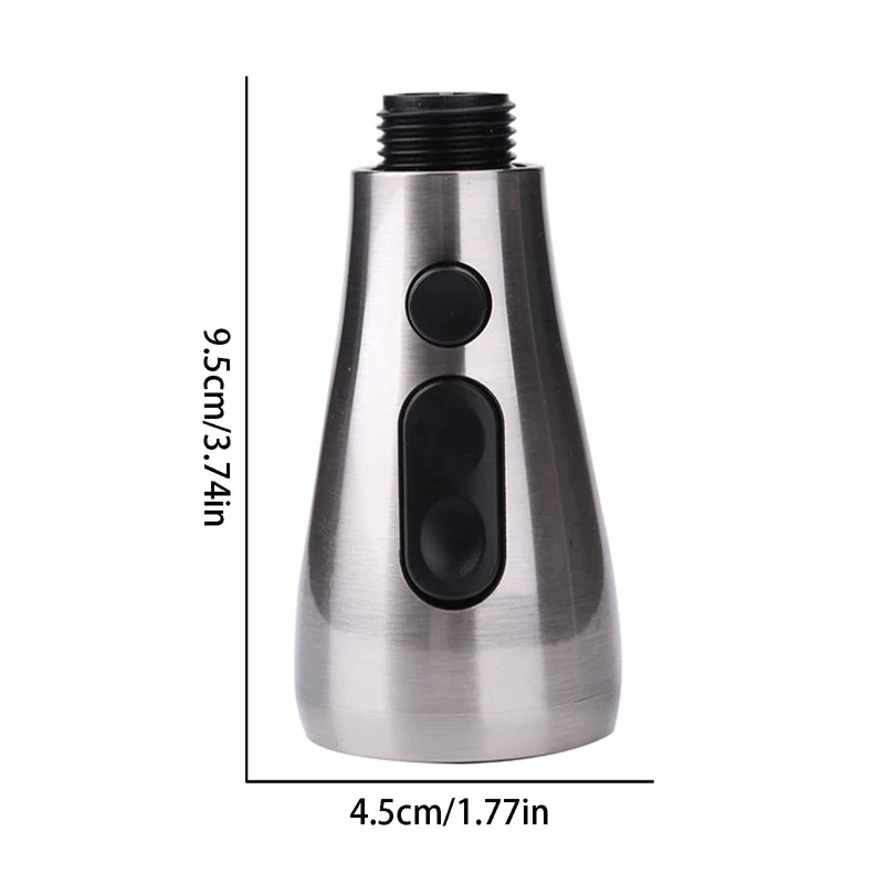 Kitchen Faucet Head Replacement with 9 Adapters, Metal Pull Down