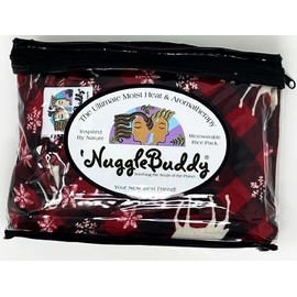'NUGGLEBUDDY New! Microwaveable Moist Heat & Aromatherapy Organic Rice Pack. Rustic Woodland Plaid Flannel Fabric with Spearmint Eucalyptus Aromatherapy. Soothing The Souls of The Planet!