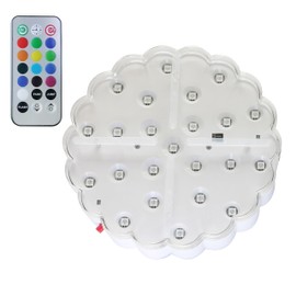 LED Lights Base - 6 Inch Round Lights 13 Colors Brightness Adjustment and Color Changing Mode Charging USB or Battery Powered