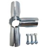 Pipe Connector, 4-Way Metal Clamp Fittings, Fit for 1" (O.D.