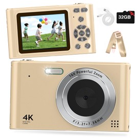 Digital Camera, Digital Camera, 48 Megapixels, Toy Camera, Kids Camera, 1080P Video Recording, 16x Zoom, Image Stabilization, Self-Timer, Continuous Shooting, Mini Camera, Lightweight, Students,