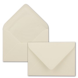 Neuser FarbenFroh Envelopes B6 176 x 125 mm, Wet Sealing, Coloured with White Inner Lining, Gesamtparent 100 Umschläge Natural White