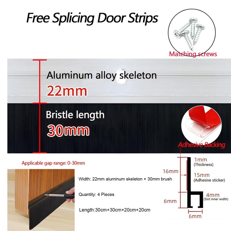 Brush Seal Made of Aluminium, Door Seal with Brush for