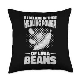 Lima Bean Funny Planting Vegetable Seeds Throw Pillow