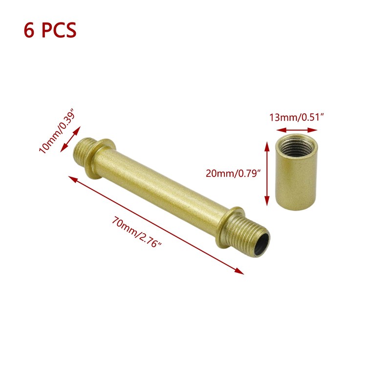 KUMGROT 2.76"/70mm Ceiling Light Extension Rod Straight Pipe Lamp Stem