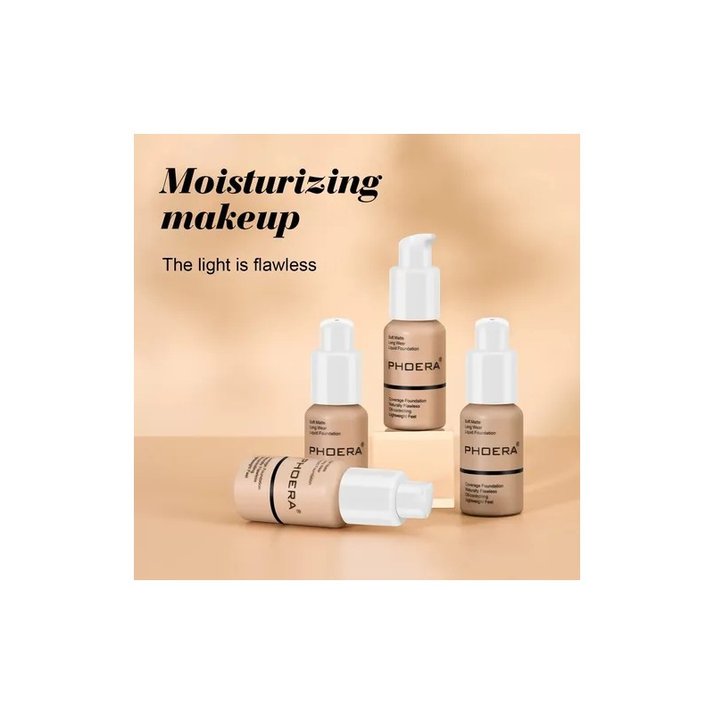 Base De Maquillaje Líquida De Cobertura Total Bestland Phoer