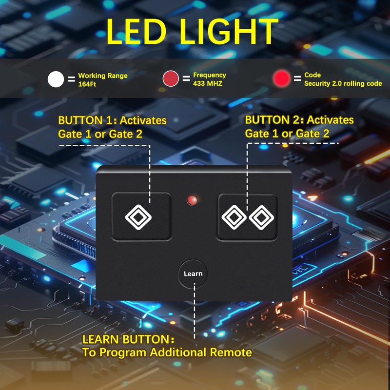3 Pack 3-Button Remote Transmitter Replace for AXS1 for AXP1,
