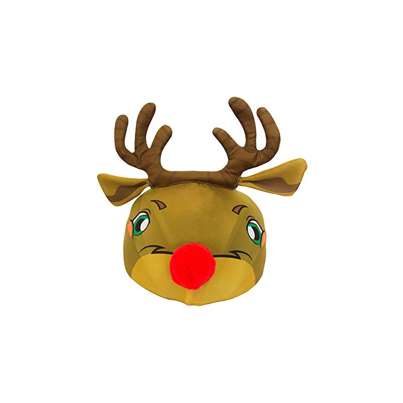 Rudolph Reindeer Helmet Cover for Snowboard or Cycling - Improved