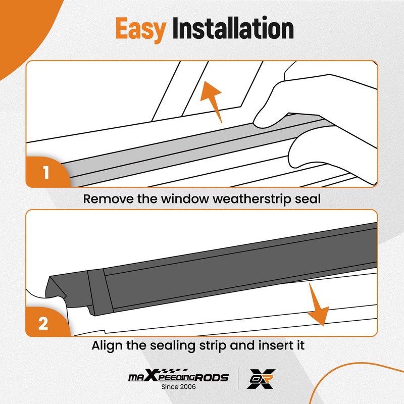 maXpeedingrods 4 PCS Front & Rear Outer Exterior Door Window