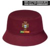 Portugal Bucket Hat - Traditional Portugese Crest Burgandy Heavy Duty
