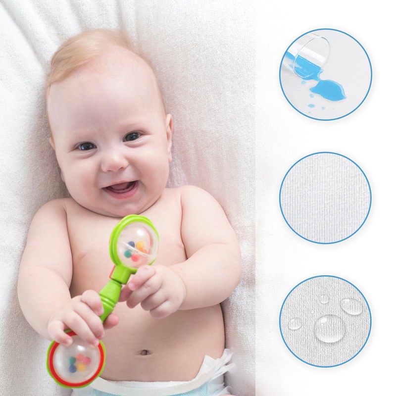 Set of 2 Waterproof Mattress Protector Sheets/Covers Fits 140x70 cm