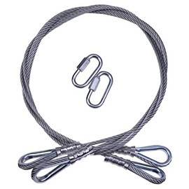 JEENDA 2PCS Lift Replacement Cables 125542 Compatible with Gorilla Lift Non Coated Cables with EZ Spring Clips Trailer gate Assist Cable (2)