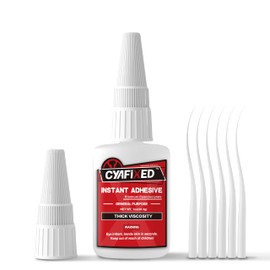 Super Glue Liquid, Instant Clear Cyanoacrylate Thick Viscosity Adhesive, Food Safe CA Glue for Shoe Sole Repair Leather Ceramic Plastic Glass Metal Wood Aquarium Porcelain Rubber Pottery Model Craft