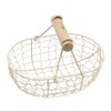 Ciieeo 1Pc Retro Beige Iron Storage Basket Decorative Household Fruit